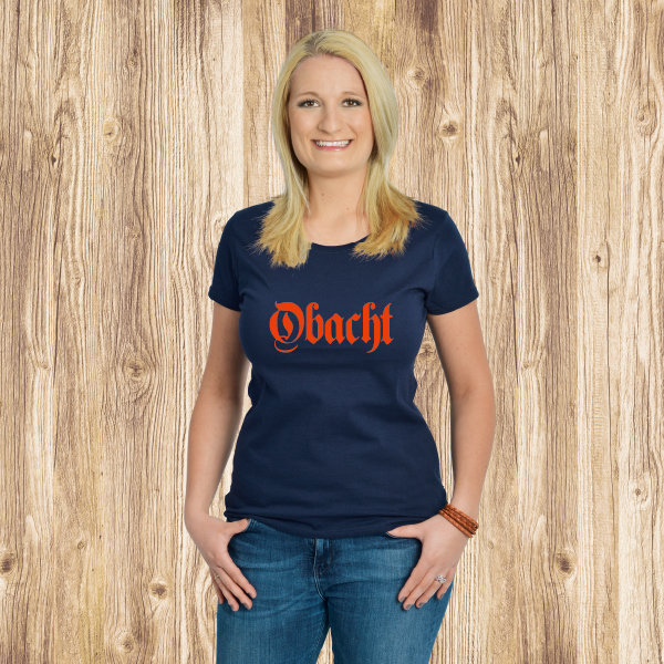 Damen T-Shirt, Fruit of the Loom - Obacht