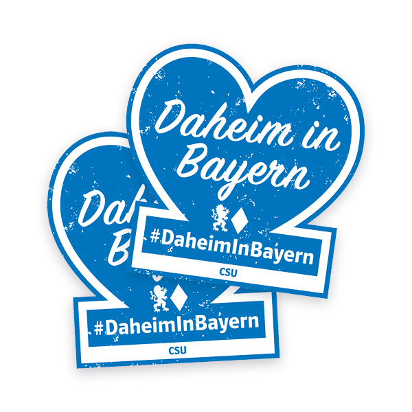 Aufkleber "Daheim in Bayern"