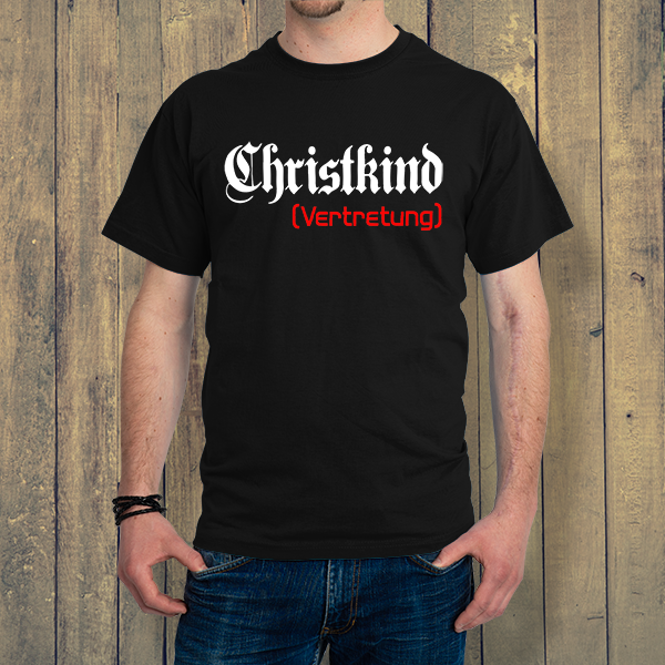 Herren-T-Shirt "Christkind-Vertretung"