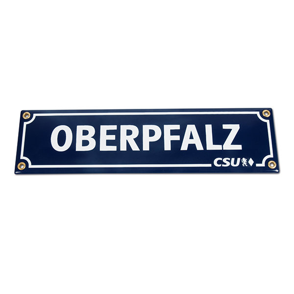 Emailleschild Oberpfalz & CSU (8 x 30 cm)