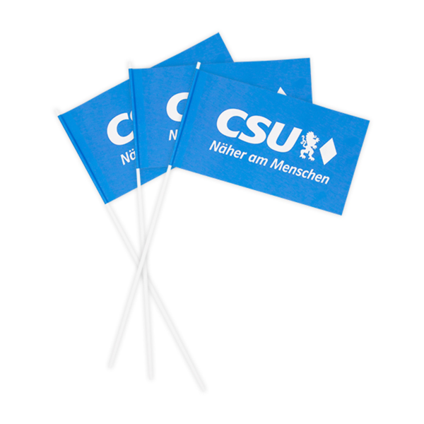 Fähnchen "CSU" mit Plastikstab