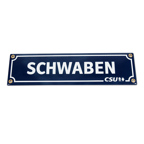 Emailleschild Schwaben & CSU (8 x 30 cm)