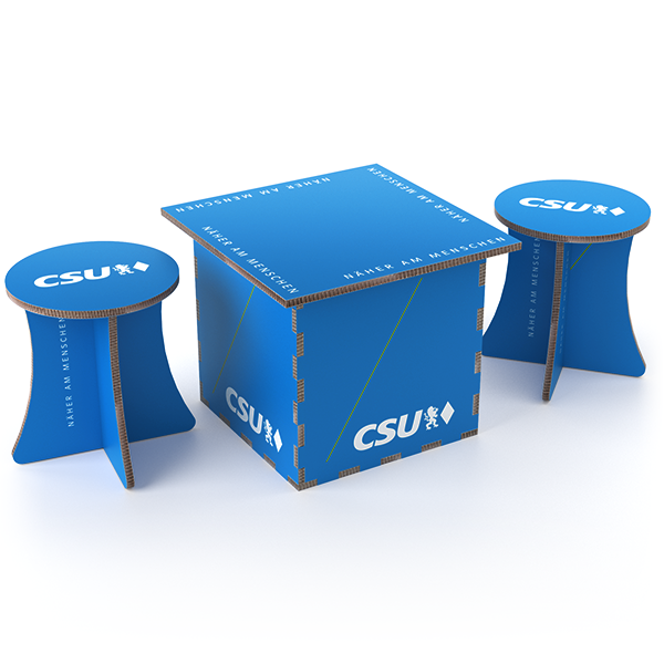 CSU-Sitzgruppe aus Wabenpappe